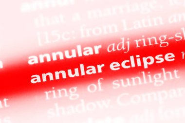 Annuler tutulması Word'de bir sözlük. Annuler tutulması kavramı.