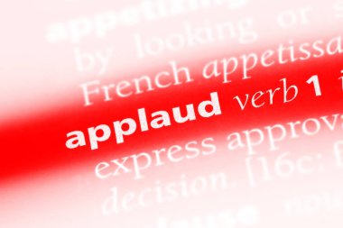 bir sözlüğü'ndeki sözcüğü alkışlıyoruz. kavram alkışlıyorum.