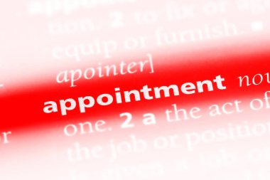 randevu Word'de bir sözlük. randevu kavramı.