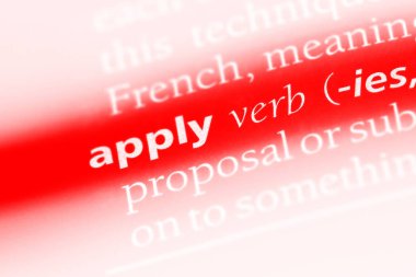 Sözlüğe sözcük uygulayın. kavramı Uygula.