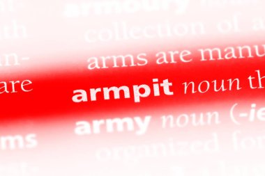 Koltukaltı Word'de bir sözlük. koltuk altı kavramı.