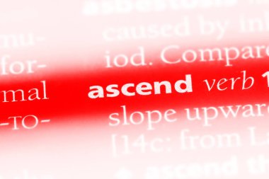 bir sözlüğü'ndeki sözcüğü çıkmak. kavram ascend.