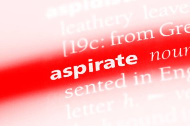 bir sözlüğü'ndeki sözcüğü Aspire edin. aspiratı kavramı.