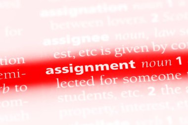 atama Word'de bir sözlük. atama kavramı.