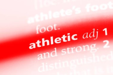 bir sözlük kelime atletik. atletik kavramı.
