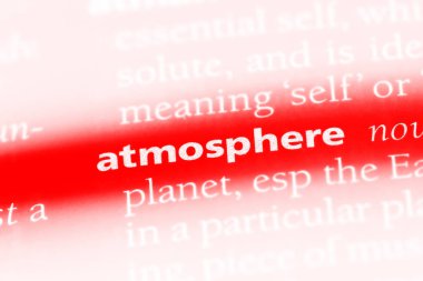 atmosfer Word'de bir sözlük. atmosfer kavramı.