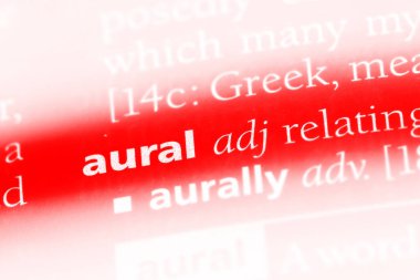 işitsel tek kelimeyle bir sözlük. işitsel kavramı.
