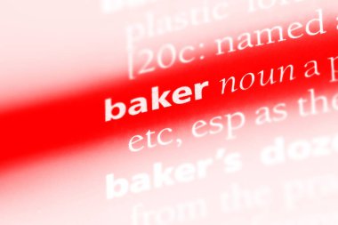 Baker Word'de bir sözlük. Baker kavramı.