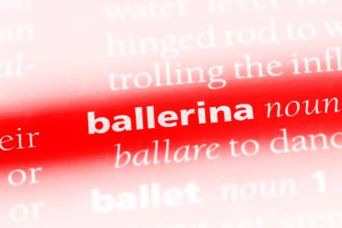 Balerin Word'de bir sözlük. Balerin kavramı.