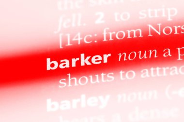 Barker Word'de bir sözlük. Barker kavramı.