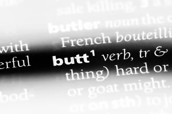 Слово Словаре Понятие Butt — стоковое фото