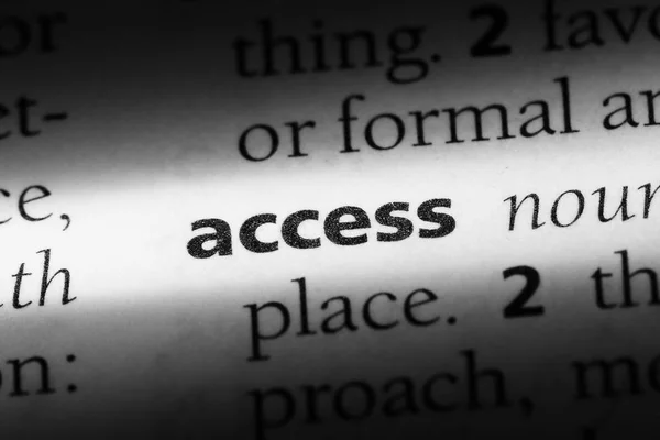 Πρόσβαση Λέξη Ένα Λεξικό Πρόσβαση Έννοια — Φωτογραφία Αρχείου