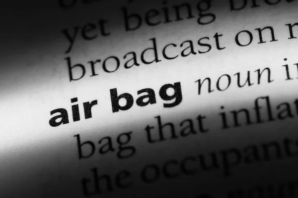 Air Bag Word Dictionary Air Bag Concept — Stock Photo, Image