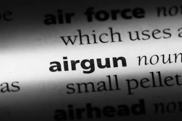 Airgun Word Dictionary Airgun Concept — Stock Photo, Image