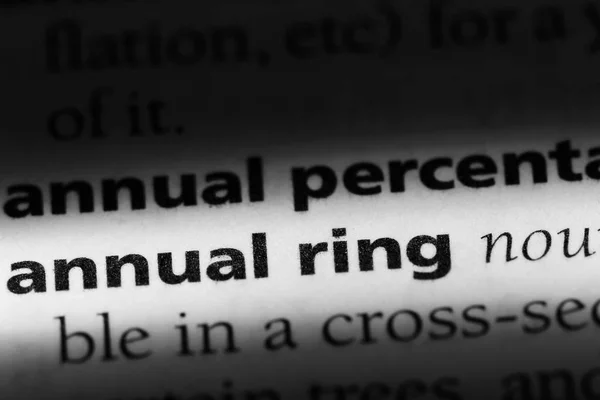 Annual Ring Word Dictionary Annual Ring Concept — Stock Photo, Image