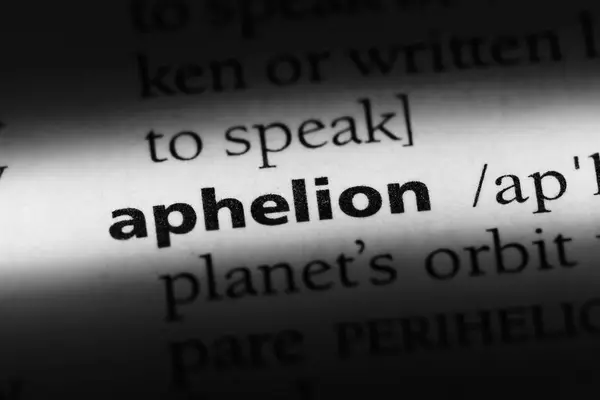 Aphelion Word Dictionary Aphelion Concept — Stock Photo, Image