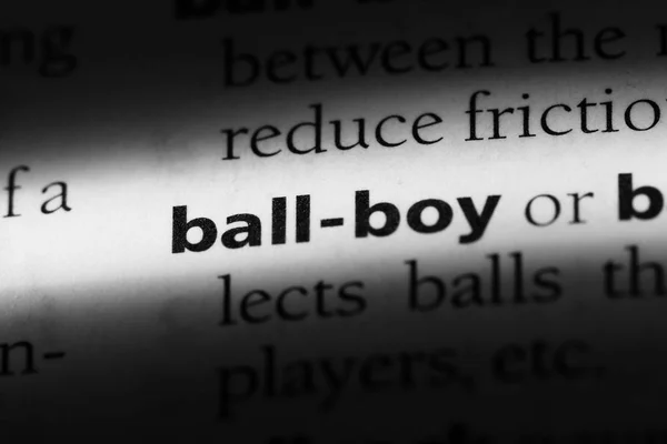 Αγόρι Μπάλα Λέξη Ένα Λεξικό Αγόρι Μπάλα Έννοια — Φωτογραφία Αρχείου