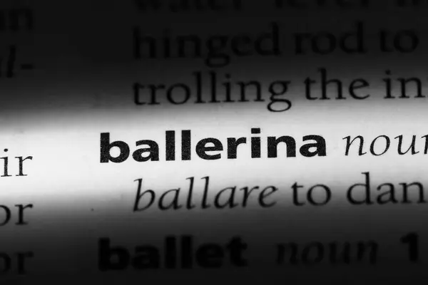 Ballerina Word Dictionary Ballerina Concept — Stock Photo, Image