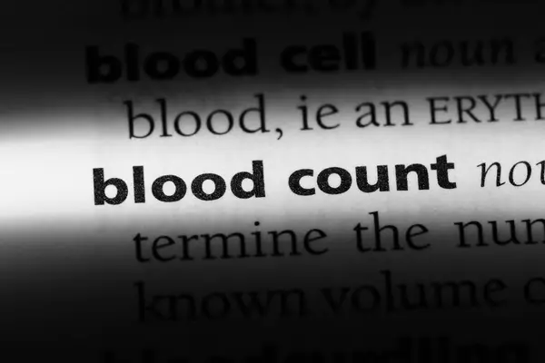 Кількість Слів Словнику Концепція Підрахунку Крові — стокове фото