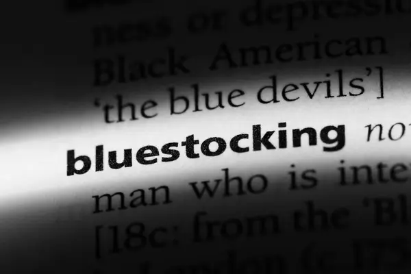 사전에 단어를 Bluestocking입니다 Bluestocking — 스톡 사진