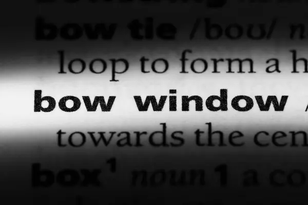 Bow Fönster Ord Ordbok Bow Fönster Koncept — Stockfoto