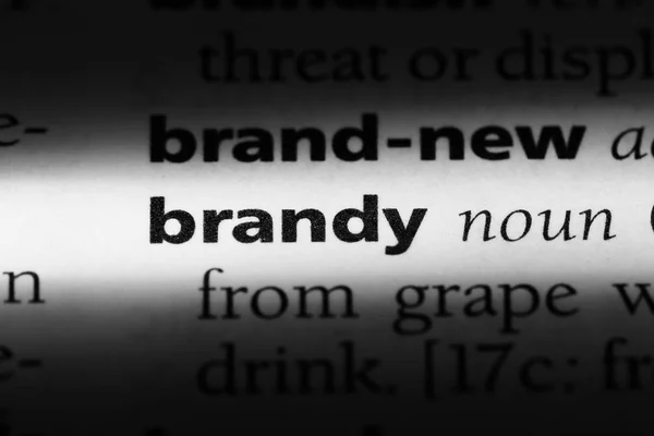 Brandy Słowo Słowniku Koncepcja Brandy — Zdjęcie stockowe