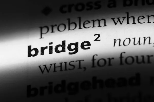 Bridge Word Dictionary Bridge Concept — Stock Photo, Image