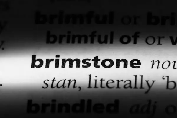 Brimstone Słowo Słowniku Koncepcja Brimstone — Zdjęcie stockowe