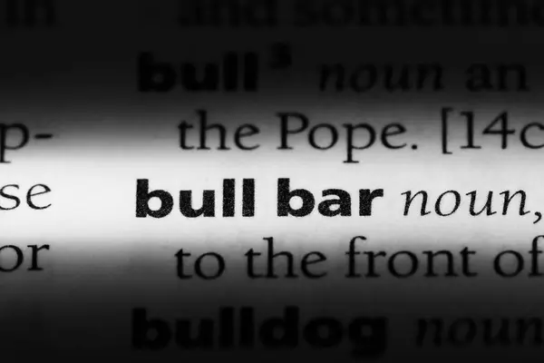 在字典中的公牛酒吧词 公牛酒吧概念 — 图库照片