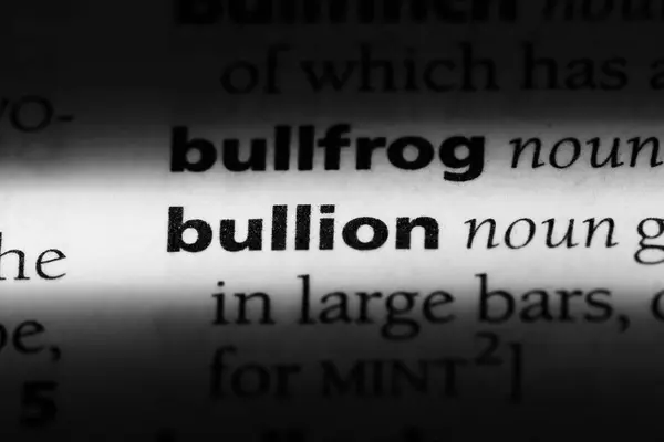 Bullion Word Dictionary Bullion Concept — Stock Photo, Image