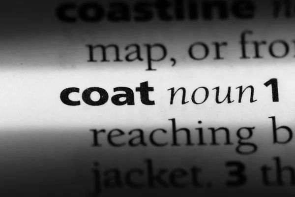 coat word in a dictionary. coat concept.