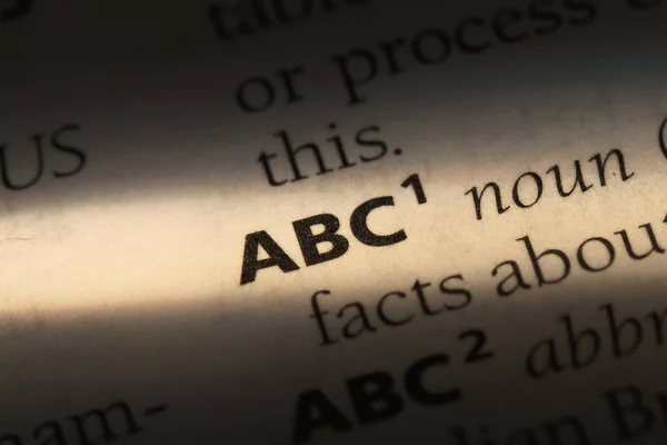 Abc 単語を辞書で Abc のコンセプト — ストック写真