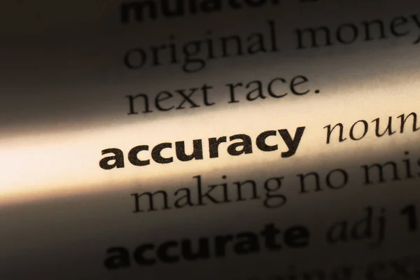 accuracy word in a dictionary. accuracy concept.