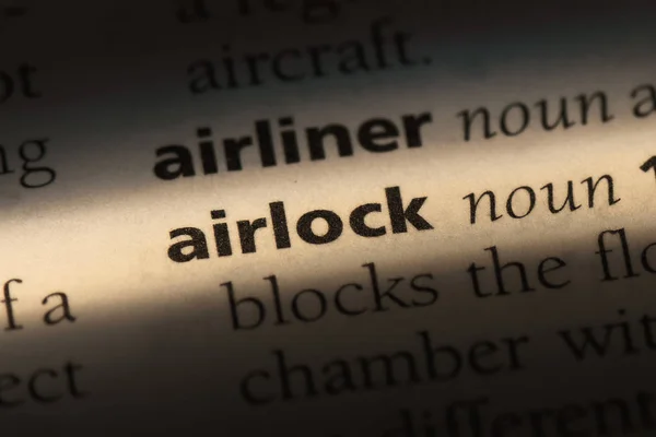 Airlock Word Dictionary Airlock Concept — Stock Photo, Image