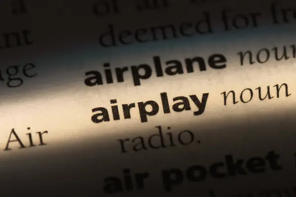 Airplay Word Dictionary Airplay Concept — Stock Photo, Image