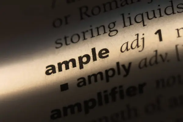 Ample Word Dictionary Ample Concept — Stock Photo, Image