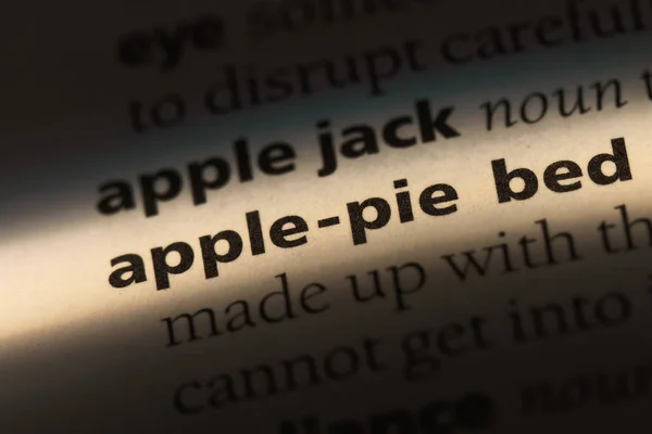 Apple Pie Word Dictionary Apple Pie Concept — Stock Photo, Image