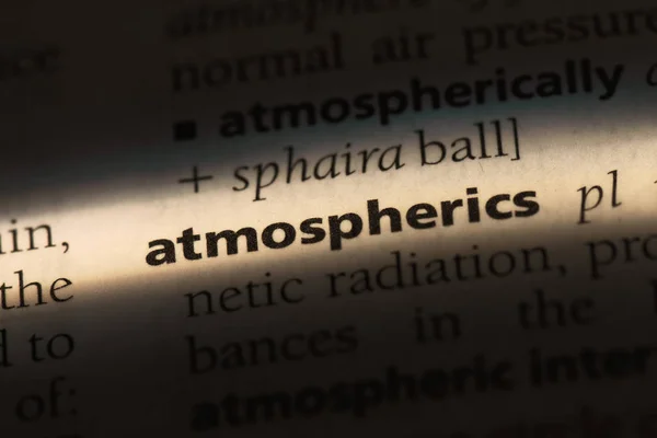 Palavra Atmosférica Dicionário Conceito Atmosférico — Fotografia de Stock