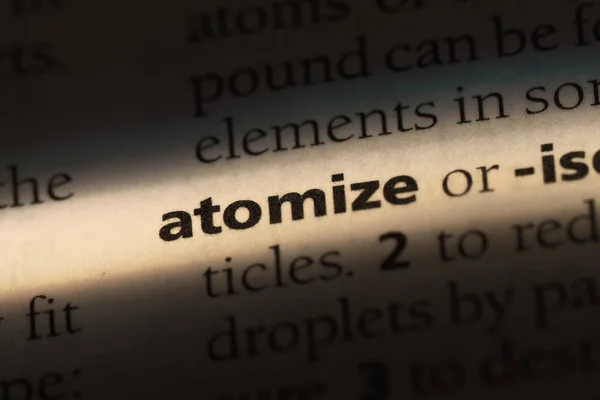 Atomize Slovo Slovníku Atomize Koncept — Stock fotografie