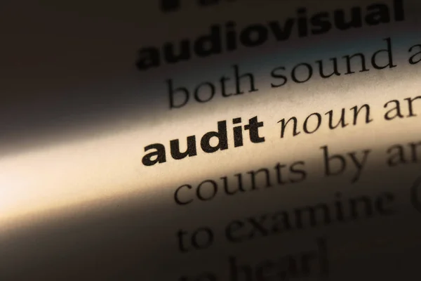 audit word in a dictionary. audit concept.
