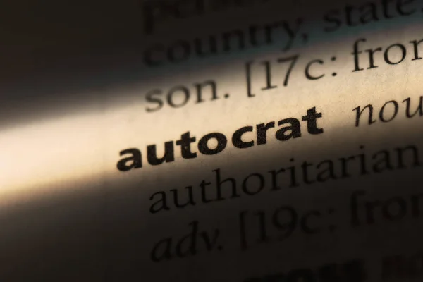 Palavra Autocrata Num Dicionário Conceito Autocrata — Fotografia de Stock