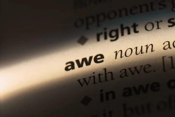 Awe Word Bir Sözlük Awe Kavramı — Stok fotoğraf