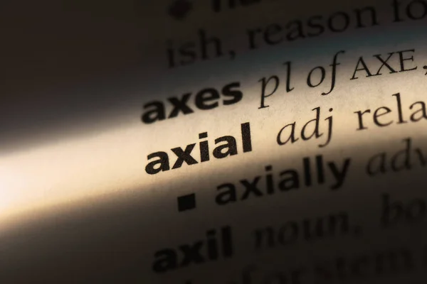Palavra Axial Dicionário Conceito Axial — Fotografia de Stock