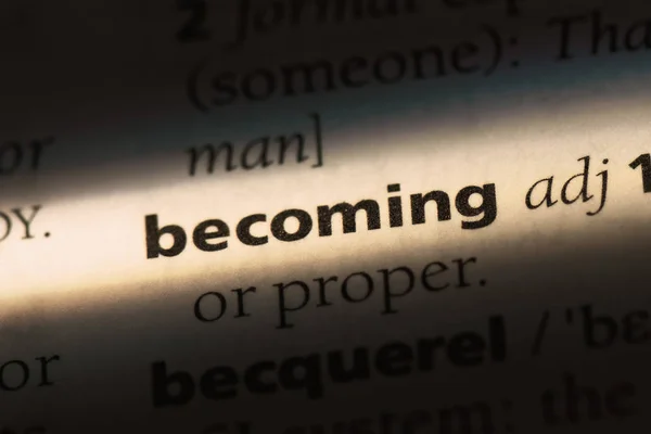 Becoming Word Dictionary Becoming Concept — Stock Photo, Image