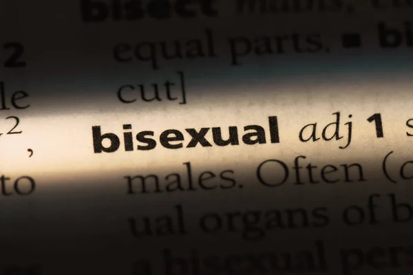 Palabra Bisexual Diccionario Concepto Bisexual —  Fotos de Stock