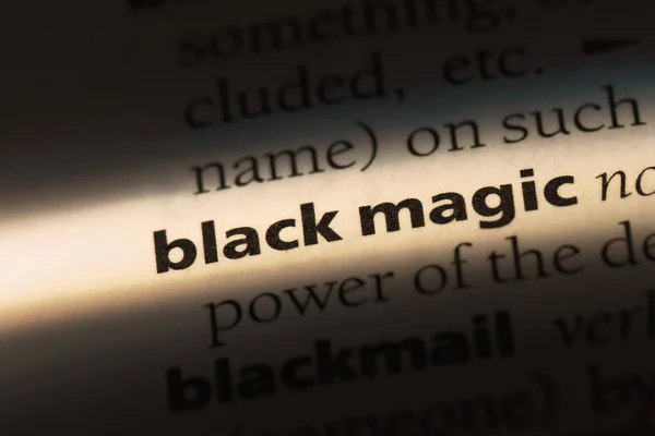 Palabra Mágica Negra Diccionario Concepto Magia Negra — Foto de Stock