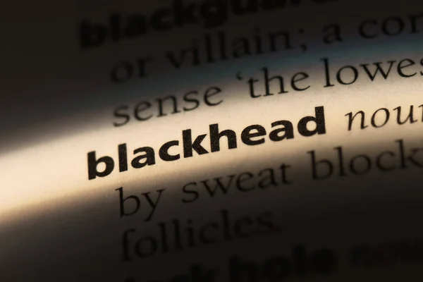 Palavra Blackhead Dicionário Conceito Blackhead — Fotografia de Stock