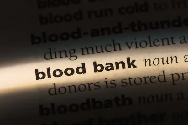 Palabra Del Banco Sangre Diccionario Concepto Banco Sangre — Foto de Stock