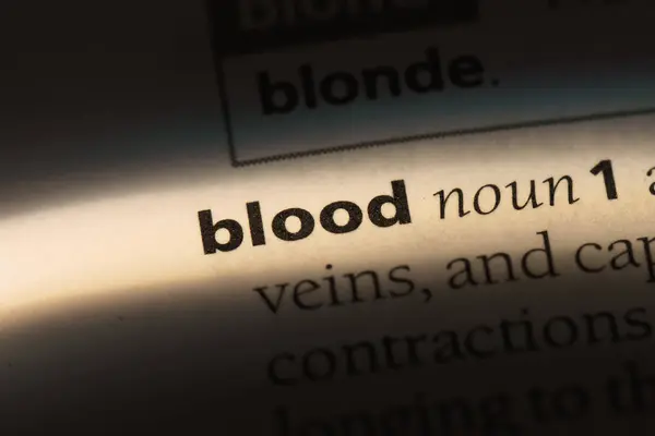 Слово Крові Словнику Концепція Крові — стокове фото