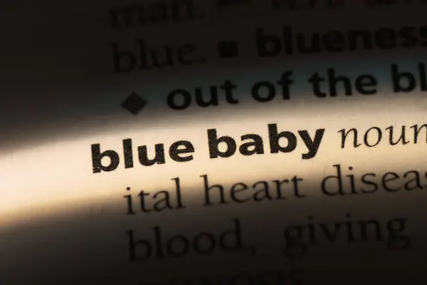Синее Детское Слово Словаре Голубой Ребенок — стоковое фото